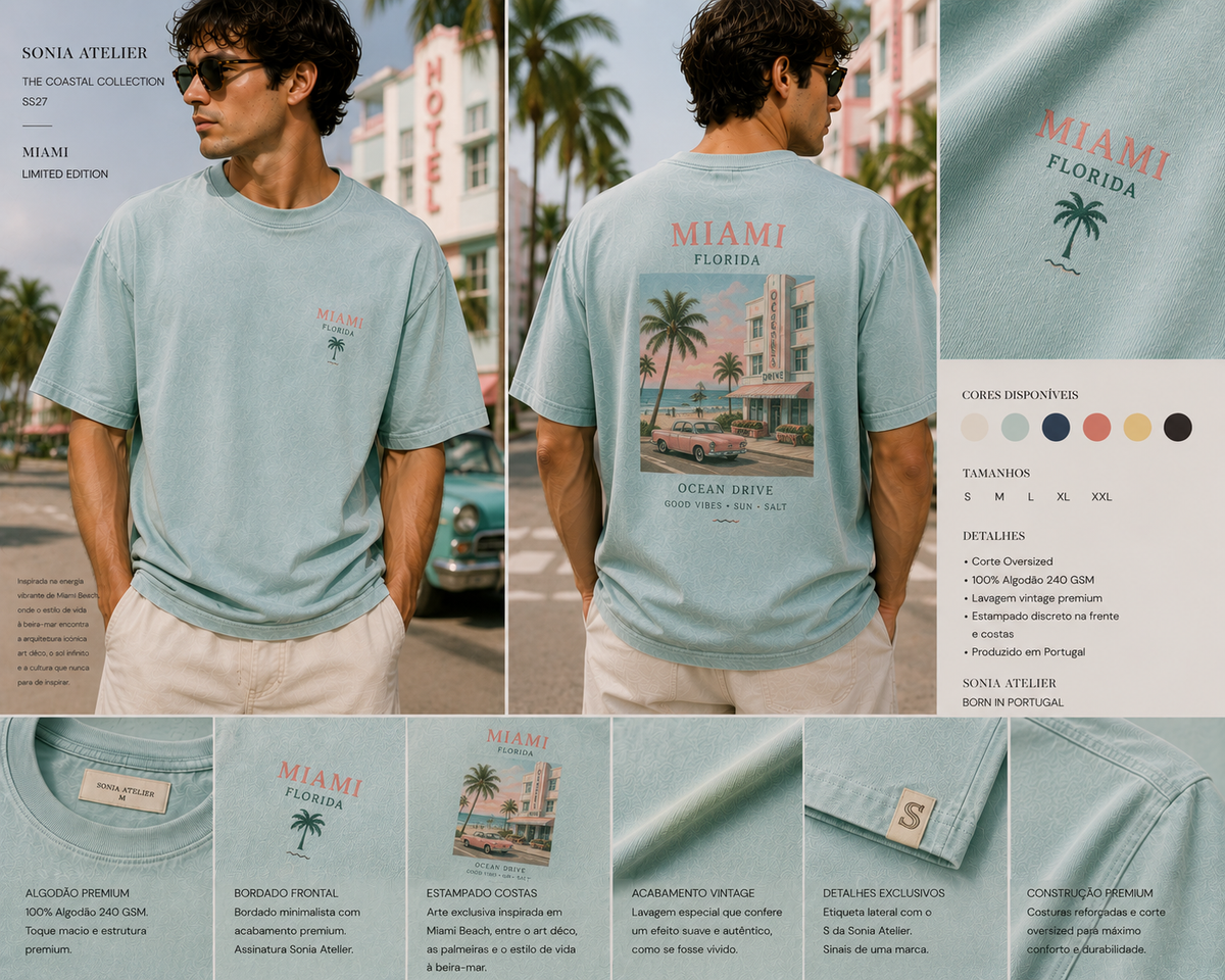 T-shirt 100 % cotton Limited Editon Miami