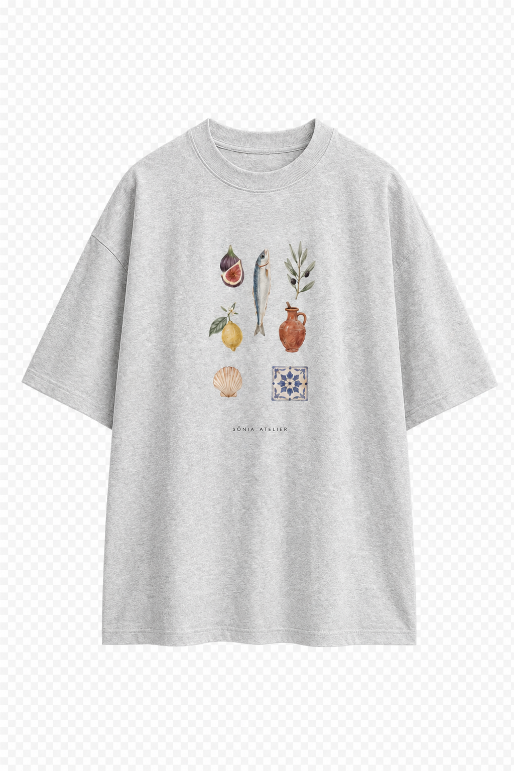 T-shirt 100 % cotton Limited Edition Mediterranean Grey