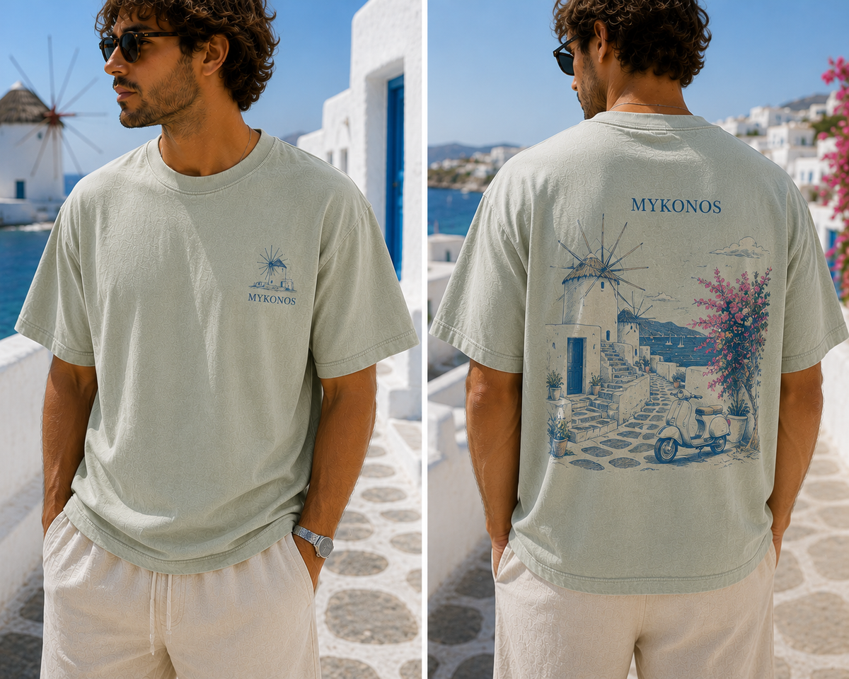 T-shirt 100 % cotton Limited Editon Mykonos