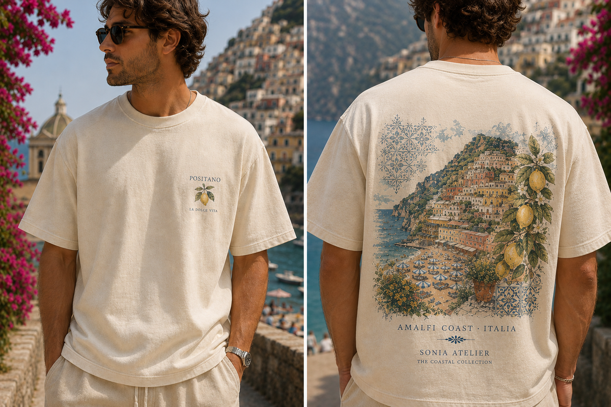T-shirt 100 % cotton Limited Editon Positano