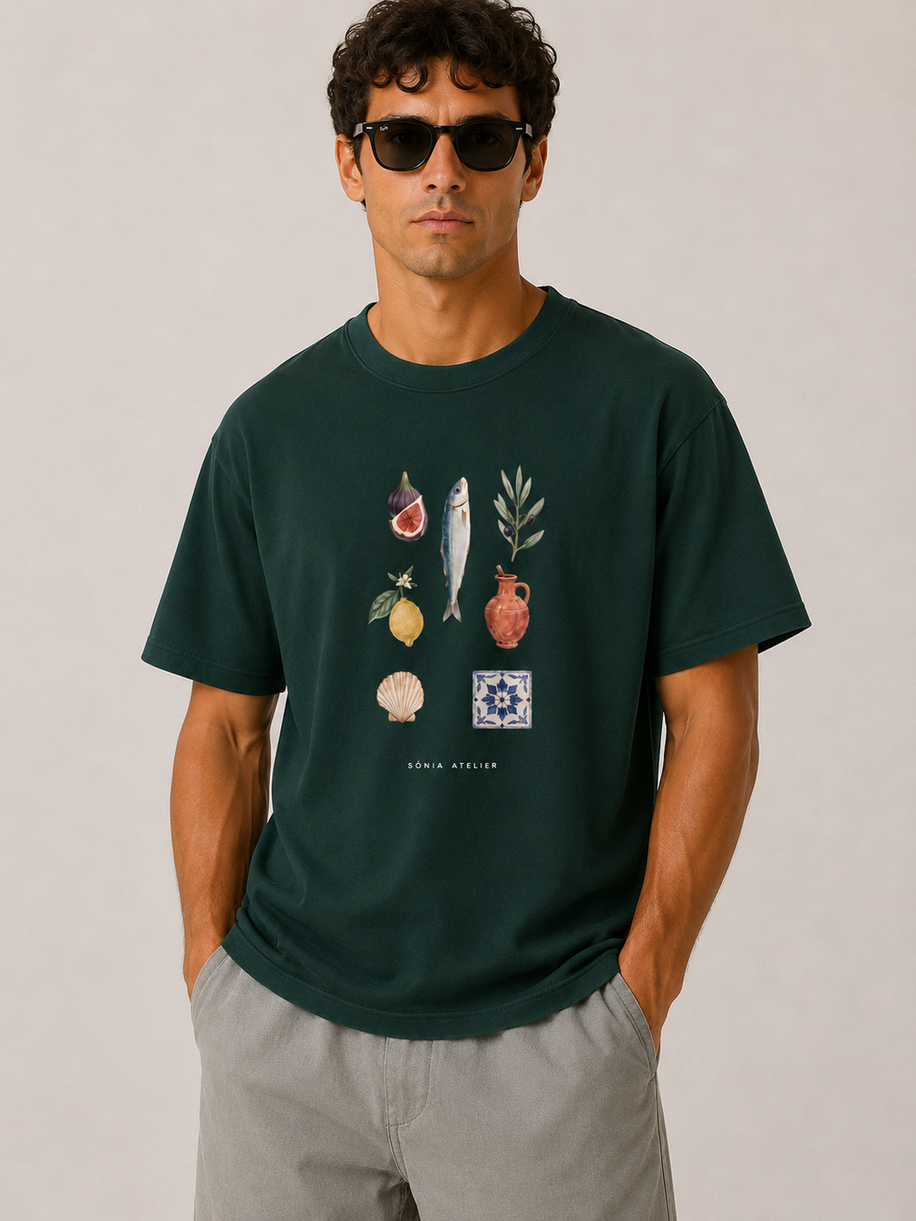 T-shirt 100 % cotton Limited Edition Mediterranean Green