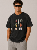 T-shirt 100 % cotton Limited Edition Mediterranean Black Vintage