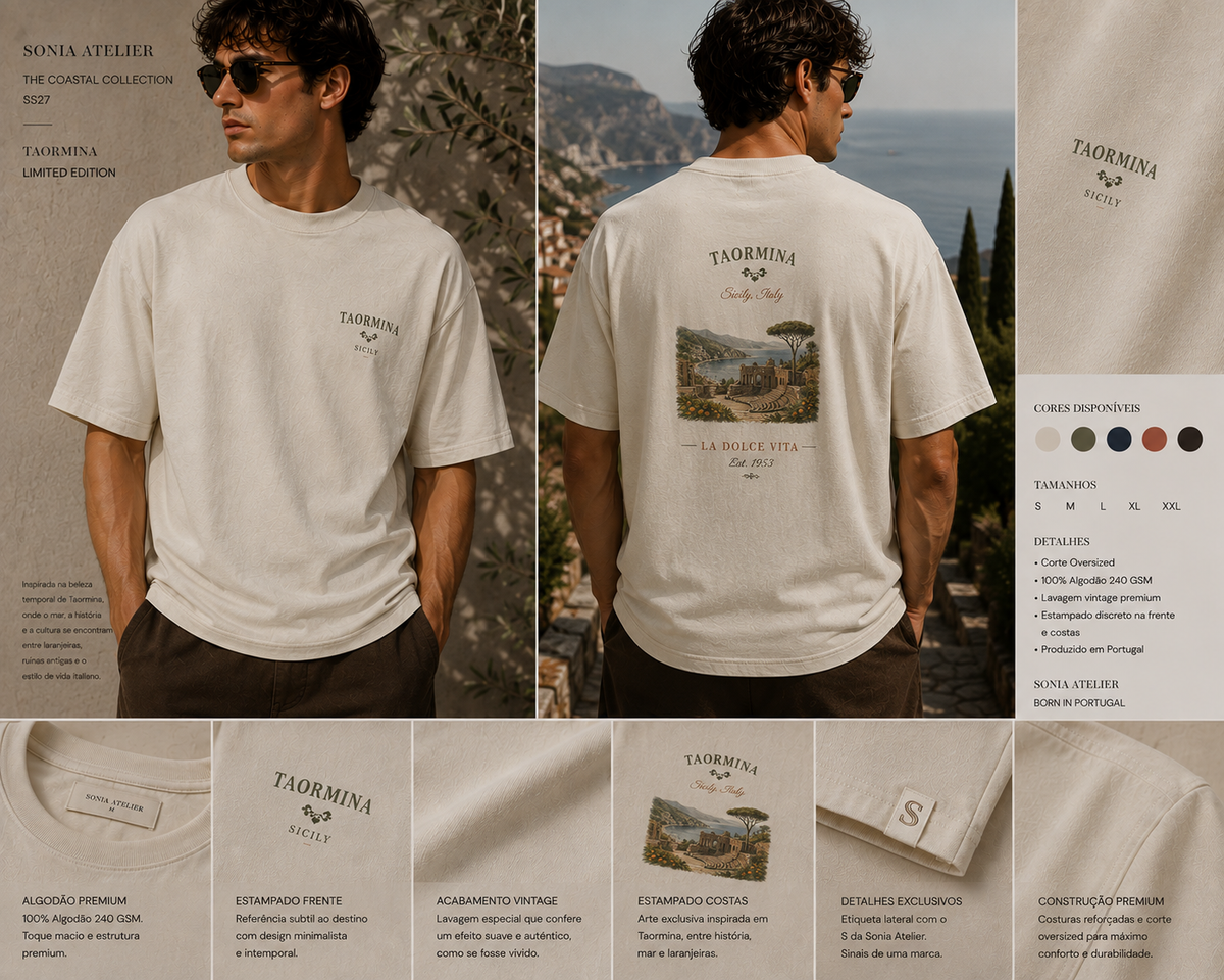 T-shirt 100 % cotton Limited Editon Taormina